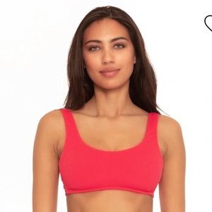 Brand new with tags Cherry colored swim top.